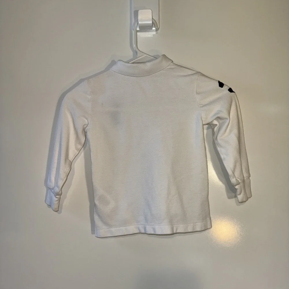 Ralph Lauren Boys White Polo Shirt Size 3 Toddler VGUC Big LOGO - Flawed